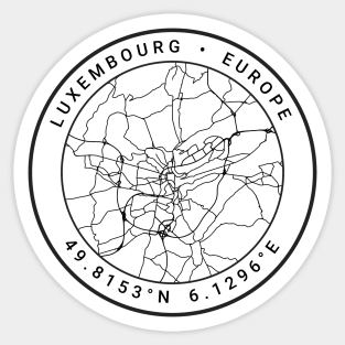 Luxembourg Map Sticker